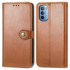 Coque Portefeuille Livre Cuir Etui Clapet S05D pour Motorola Moto G41 Marron