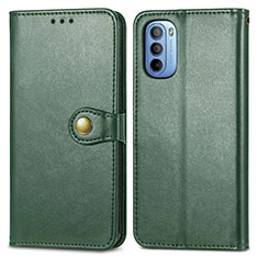 Coque Portefeuille Livre Cuir Etui Clapet S05D pour Motorola Moto G41 Vert