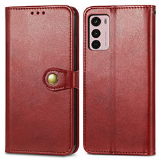 Coque Portefeuille Livre Cuir Etui Clapet S05D pour Motorola Moto G42 Rouge