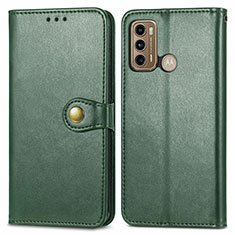 Coque Portefeuille Livre Cuir Etui Clapet S05D pour Motorola Moto G60 Vert