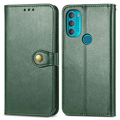 Coque Portefeuille Livre Cuir Etui Clapet S05D pour Motorola Moto G71 5G Vert