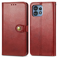 Coque Portefeuille Livre Cuir Etui Clapet S05D pour Motorola Moto X40 5G Rouge