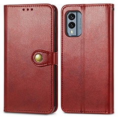 Coque Portefeuille Livre Cuir Etui Clapet S05D pour Nokia X30 5G Rouge