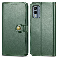 Coque Portefeuille Livre Cuir Etui Clapet S05D pour Nokia X30 5G Vert