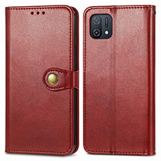 Coque Portefeuille Livre Cuir Etui Clapet S05D pour Oppo A16e Rouge