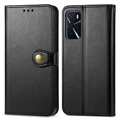 Coque Portefeuille Livre Cuir Etui Clapet S05D pour Oppo A16s Noir