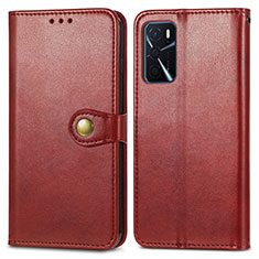 Coque Portefeuille Livre Cuir Etui Clapet S05D pour Oppo A16s Rouge