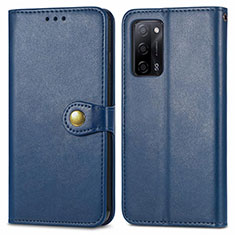 Coque Portefeuille Livre Cuir Etui Clapet S05D pour Oppo A53s 5G Bleu