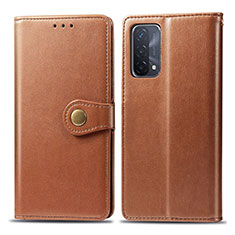 Coque Portefeuille Livre Cuir Etui Clapet S05D pour Oppo A54 5G Marron