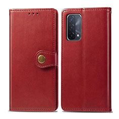 Coque Portefeuille Livre Cuir Etui Clapet S05D pour Oppo A54 5G Rouge