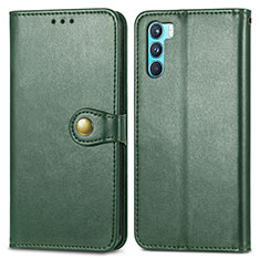 Coque Portefeuille Livre Cuir Etui Clapet S05D pour Oppo K9 Pro 5G Vert