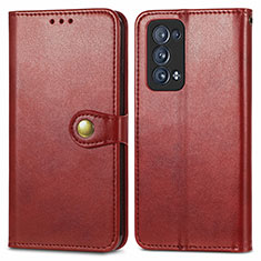 Coque Portefeuille Livre Cuir Etui Clapet S05D pour Oppo Reno6 Pro 5G Rouge