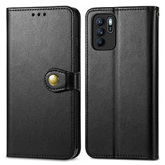 Coque Portefeuille Livre Cuir Etui Clapet S05D pour Oppo Reno6 Z 5G Noir