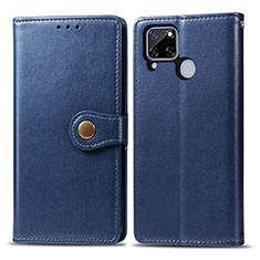 Coque Portefeuille Livre Cuir Etui Clapet S05D pour Realme 7i RMX2193 Bleu