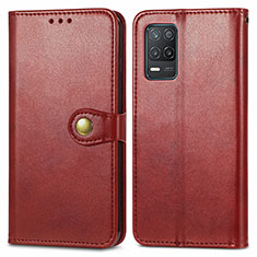 Coque Portefeuille Livre Cuir Etui Clapet S05D pour Realme 8 5G Rouge