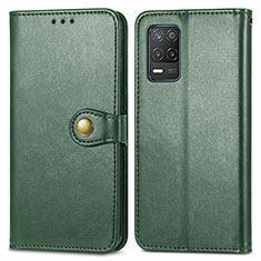 Coque Portefeuille Livre Cuir Etui Clapet S05D pour Realme 8 5G Vert