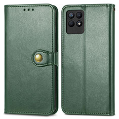 Coque Portefeuille Livre Cuir Etui Clapet S05D pour Realme 8i Vert