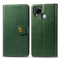 Coque Portefeuille Livre Cuir Etui Clapet S05D pour Realme C12 Vert