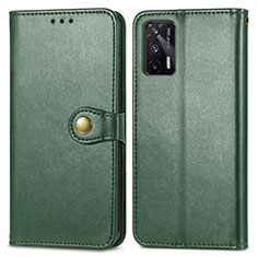 Coque Portefeuille Livre Cuir Etui Clapet S05D pour Realme GT 5G Vert