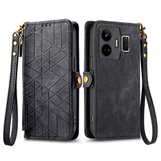 Coque Portefeuille Livre Cuir Etui Clapet S05D pour Realme GT Neo5 240W 5G Noir