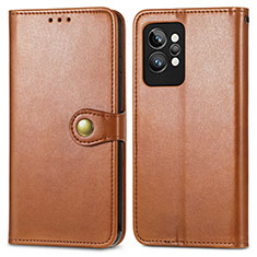 Coque Portefeuille Livre Cuir Etui Clapet S05D pour Realme GT2 Pro 5G Marron