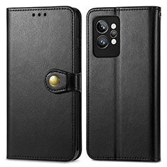 Coque Portefeuille Livre Cuir Etui Clapet S05D pour Realme GT2 Pro 5G Noir