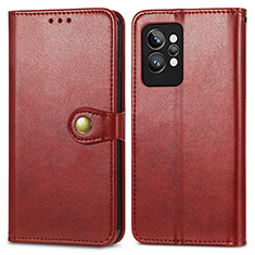 Coque Portefeuille Livre Cuir Etui Clapet S05D pour Realme GT2 Pro 5G Rouge