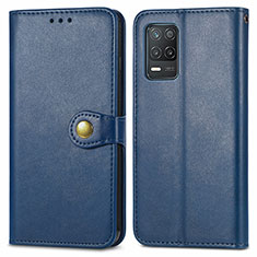 Coque Portefeuille Livre Cuir Etui Clapet S05D pour Realme Narzo 30 5G Bleu