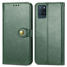 Coque Portefeuille Livre Cuir Etui Clapet S05D pour Realme V11s 5G Vert