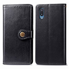 Coque Portefeuille Livre Cuir Etui Clapet S05D pour Samsung Galaxy A02 Noir