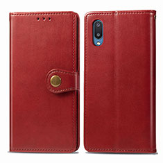 Coque Portefeuille Livre Cuir Etui Clapet S05D pour Samsung Galaxy A02 Rouge