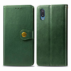 Coque Portefeuille Livre Cuir Etui Clapet S05D pour Samsung Galaxy A02 Vert