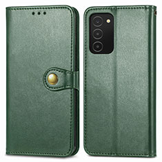 Coque Portefeuille Livre Cuir Etui Clapet S05D pour Samsung Galaxy A03s Vert