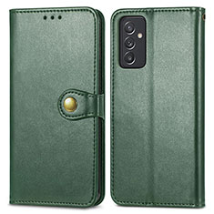 Coque Portefeuille Livre Cuir Etui Clapet S05D pour Samsung Galaxy A05s Vert