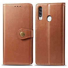 Coque Portefeuille Livre Cuir Etui Clapet S05D pour Samsung Galaxy A20s Marron