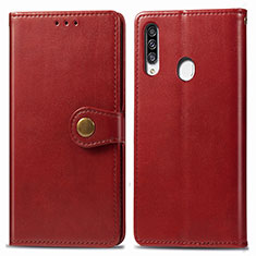 Coque Portefeuille Livre Cuir Etui Clapet S05D pour Samsung Galaxy A20s Rouge
