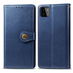 Coque Portefeuille Livre Cuir Etui Clapet S05D pour Samsung Galaxy A22 5G Bleu