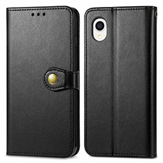 Coque Portefeuille Livre Cuir Etui Clapet S05D pour Samsung Galaxy A22 5G SC-56B Noir