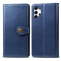 Coque Portefeuille Livre Cuir Etui Clapet S05D pour Samsung Galaxy A32 4G Bleu