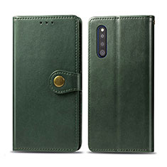 Coque Portefeuille Livre Cuir Etui Clapet S05D pour Samsung Galaxy A41 SC-41A Vert