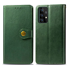 Coque Portefeuille Livre Cuir Etui Clapet S05D pour Samsung Galaxy A52 5G Vert