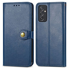 Coque Portefeuille Livre Cuir Etui Clapet S05D pour Samsung Galaxy A55 5G Bleu