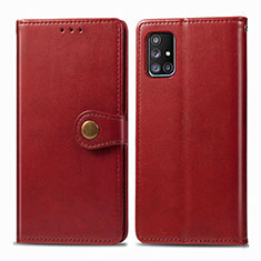 Coque Portefeuille Livre Cuir Etui Clapet S05D pour Samsung Galaxy A71 5G Rouge