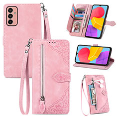 Coque Portefeuille Livre Cuir Etui Clapet S05D pour Samsung Galaxy F13 4G Rose