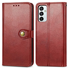 Coque Portefeuille Livre Cuir Etui Clapet S05D pour Samsung Galaxy F23 5G Rouge