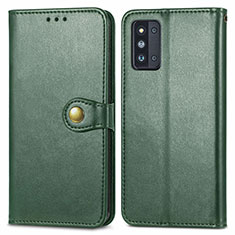 Coque Portefeuille Livre Cuir Etui Clapet S05D pour Samsung Galaxy F52 5G Vert