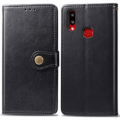 Coque Portefeuille Livre Cuir Etui Clapet S05D pour Samsung Galaxy M01s Noir