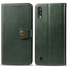 Coque Portefeuille Livre Cuir Etui Clapet S05D pour Samsung Galaxy M10 Vert