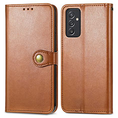 Coque Portefeuille Livre Cuir Etui Clapet S05D pour Samsung Galaxy M14 5G Marron