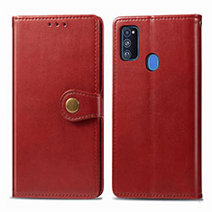 Coque Portefeuille Livre Cuir Etui Clapet S05D pour Samsung Galaxy M21 Rouge